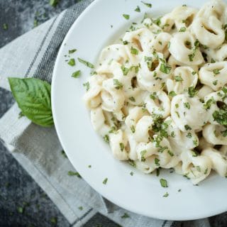 Roasted Garlic and Basil Alfredo -Sweetly Splendid