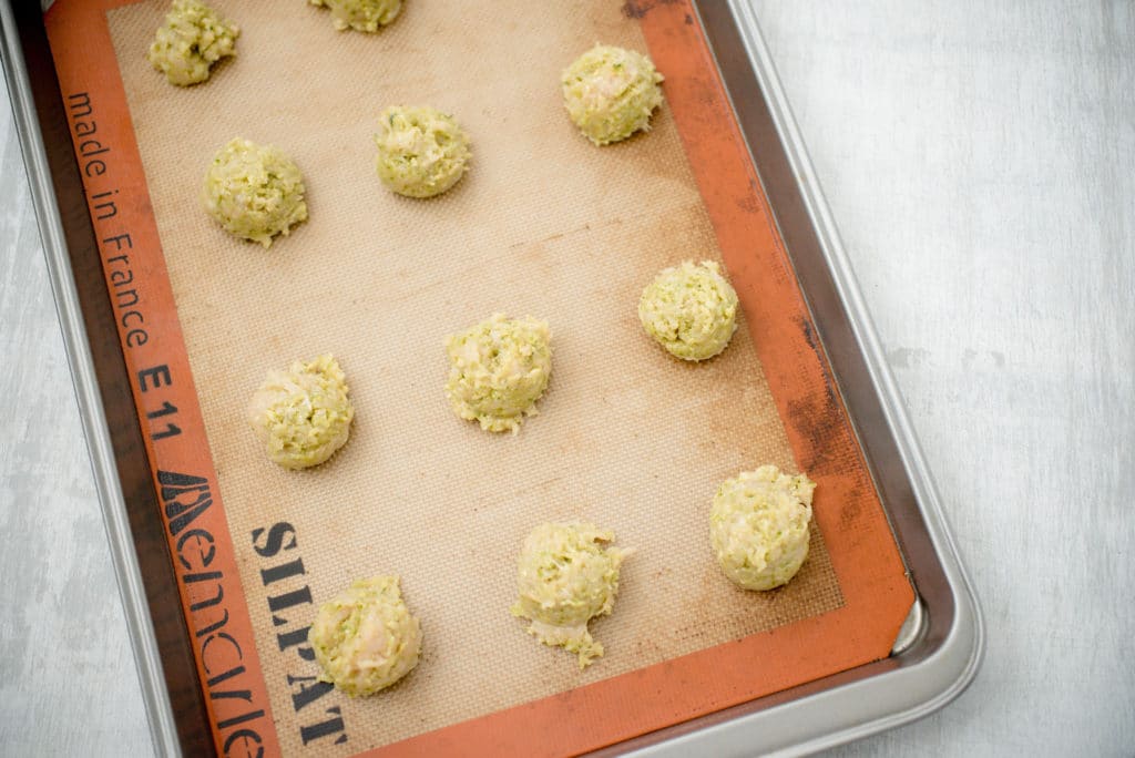 Chicken Pesto Meatballs - Sweetly Splendid