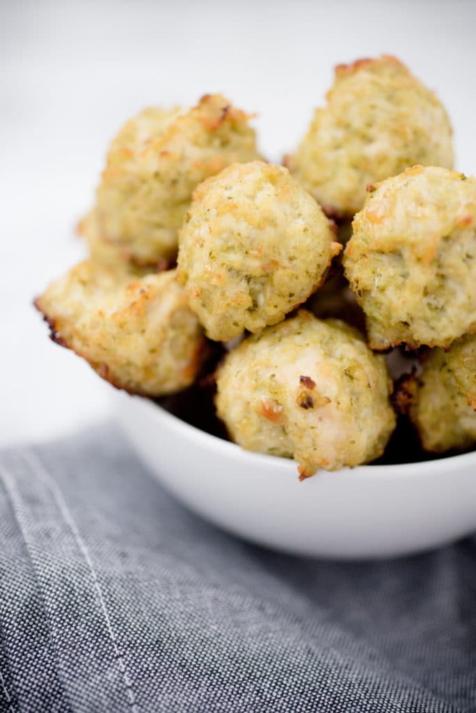Chicken Pesto Meatballs - Sweetly Splendid