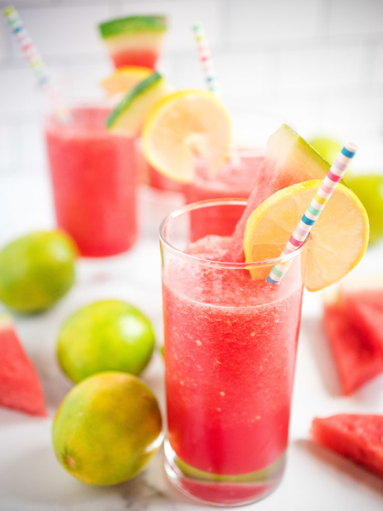 Boozy Watermelon Slush - Sweetly Splendid