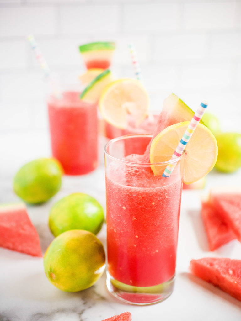 Boozy Watermelon Slush - Sweetly Splendid