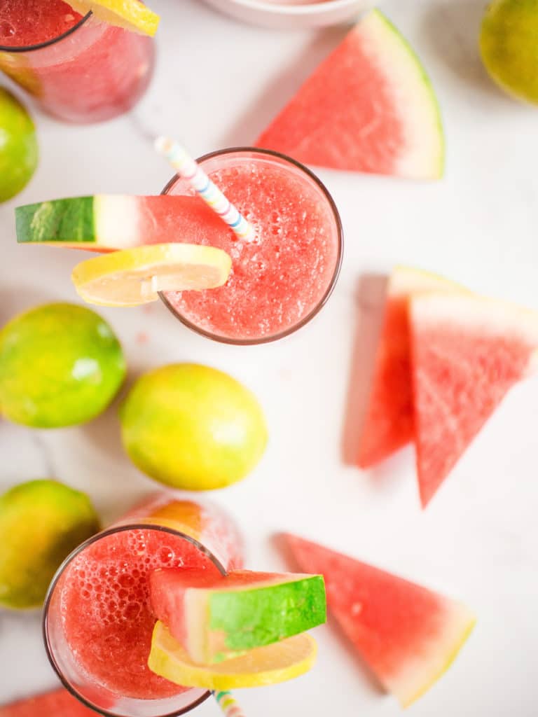 Boozy Watermelon Slush - Sweetly Splendid