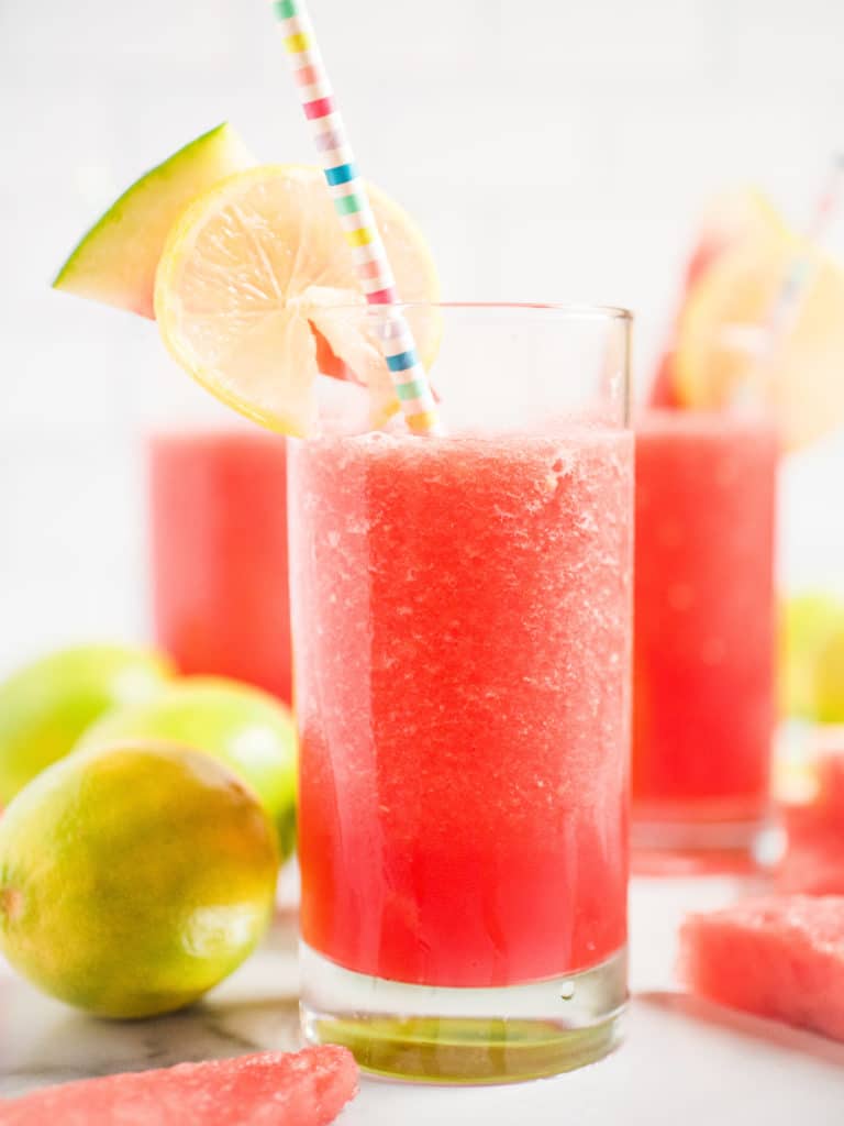 Boozy Watermelon Slush - Sweetly Splendid