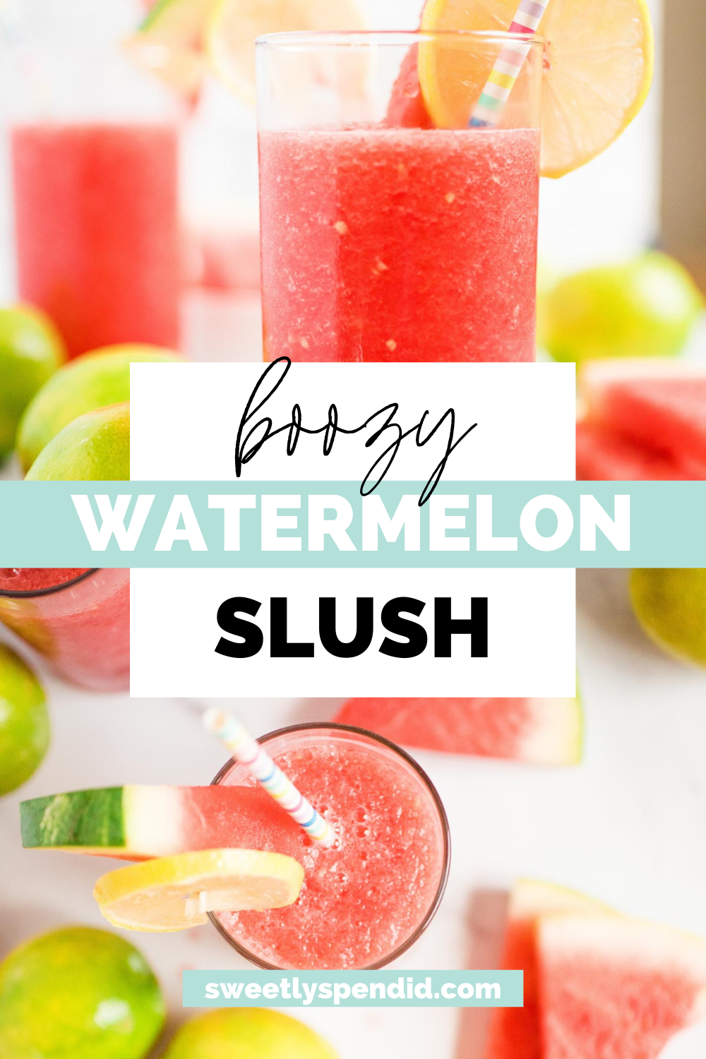 Frozen Watermelon Slush Cocktail - Sweetly Splendid