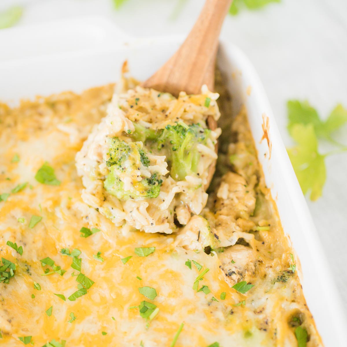 Cheesy Chicken Broccoli Rice Casserole Sweetly Splendid