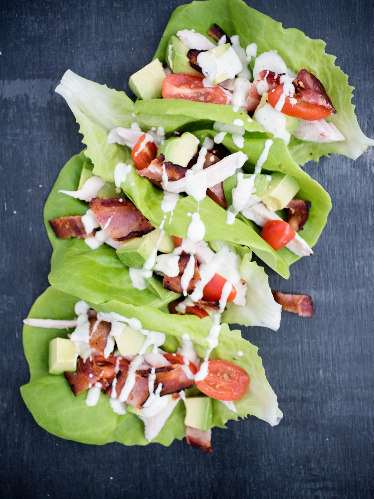 Chicken Club Lettuce Wraps