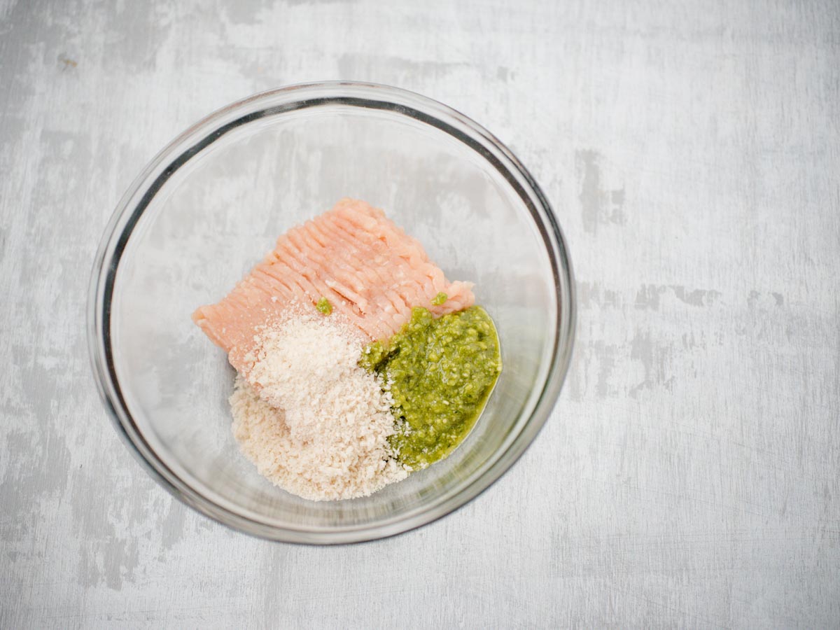 ingredients in glass bowl