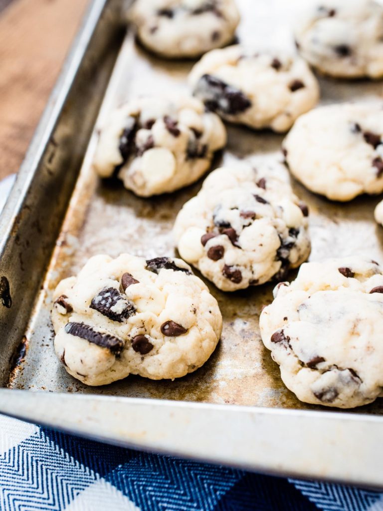 cookies on a baking sheet