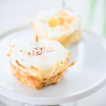 egg baskets on a stand