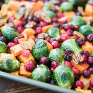 vegetables on a baking sheet