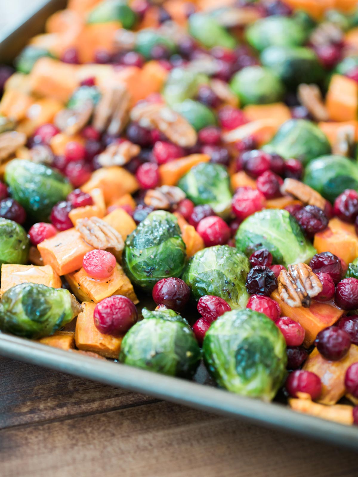 vegetables on a baking sheet