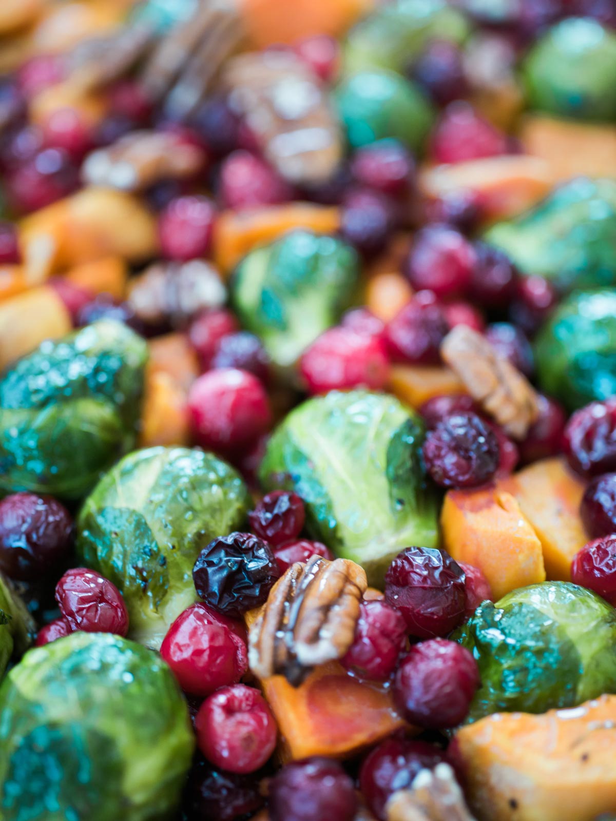 vegetables on a baking sheet