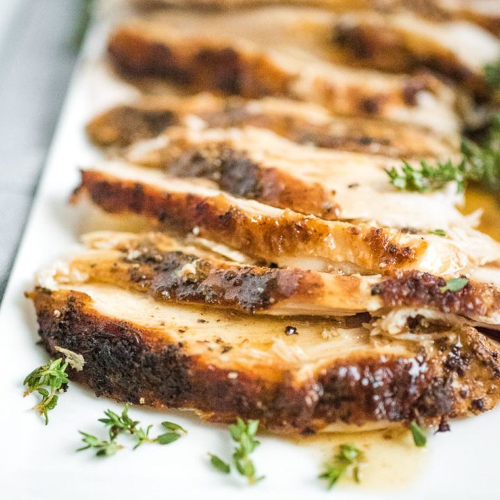 Instant Pot Bone In Turkey Breast w/ Gravy - Sweetly Splendid