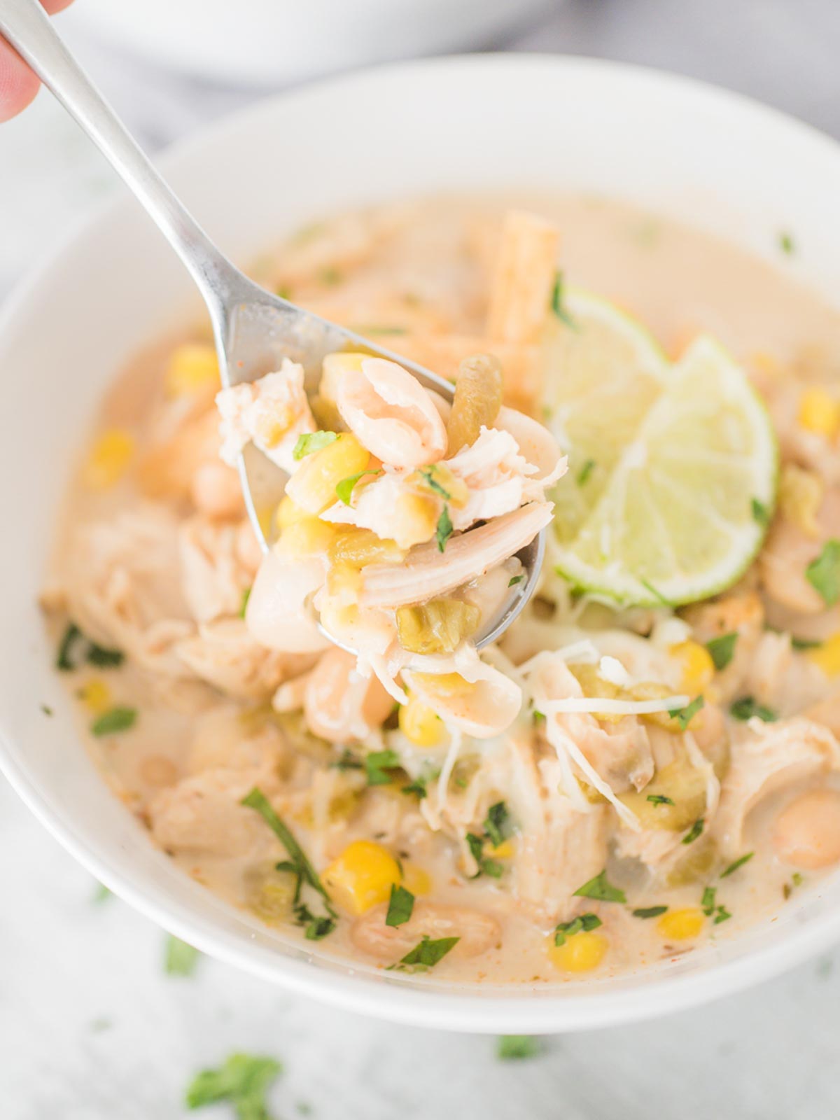 White Bean Instant Pot Chicken Chili - Sweetly Splendid