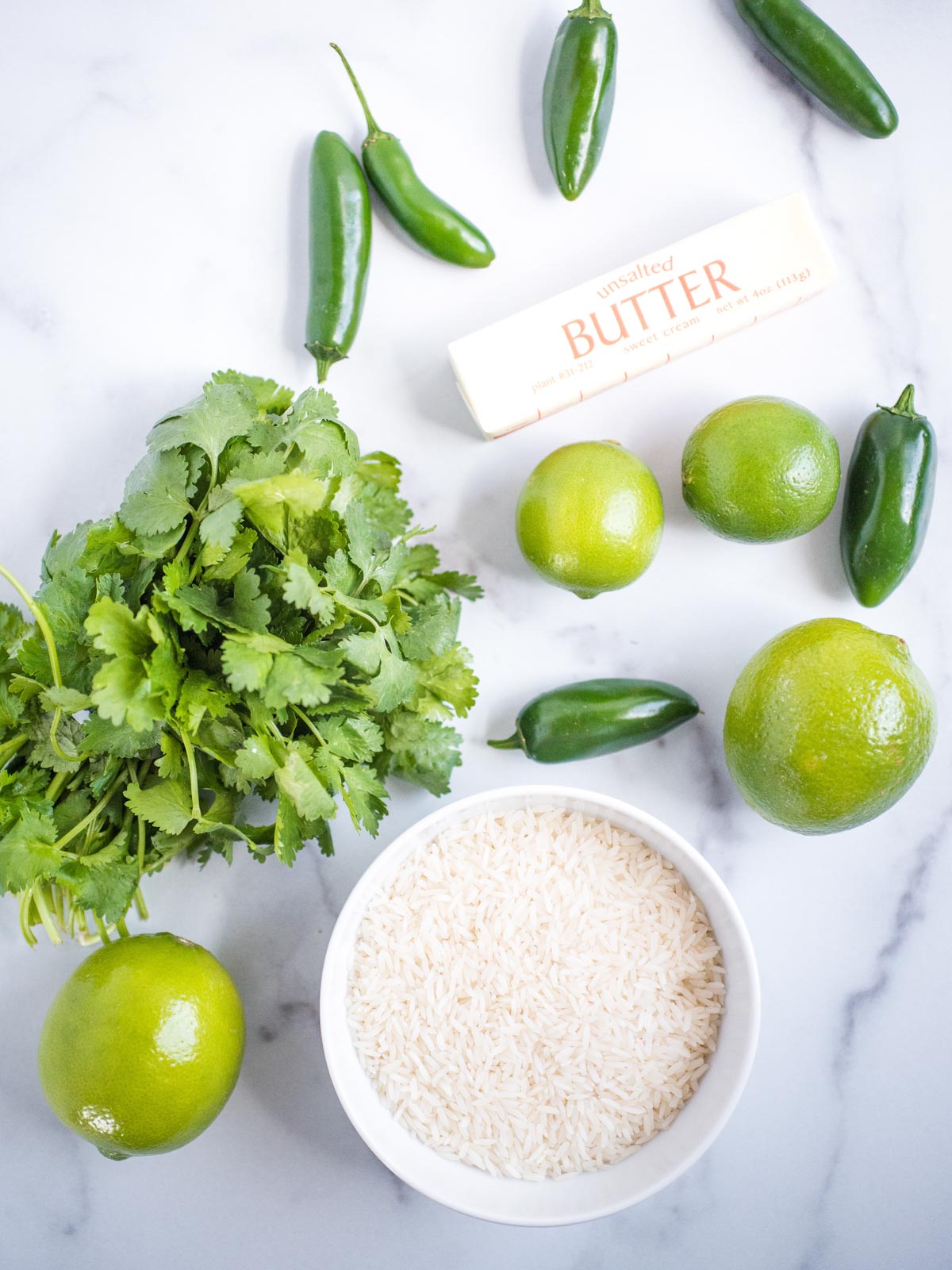 ingredients for jalapeno lime rice