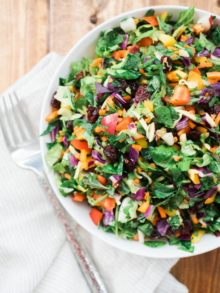 Rainbow Chopped Salad with Honey Apple Vinaigrette Sweetly Splendid