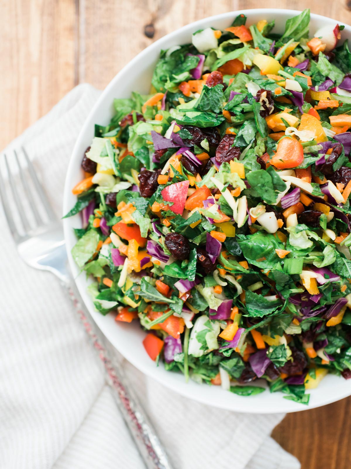 salad in a white bowl