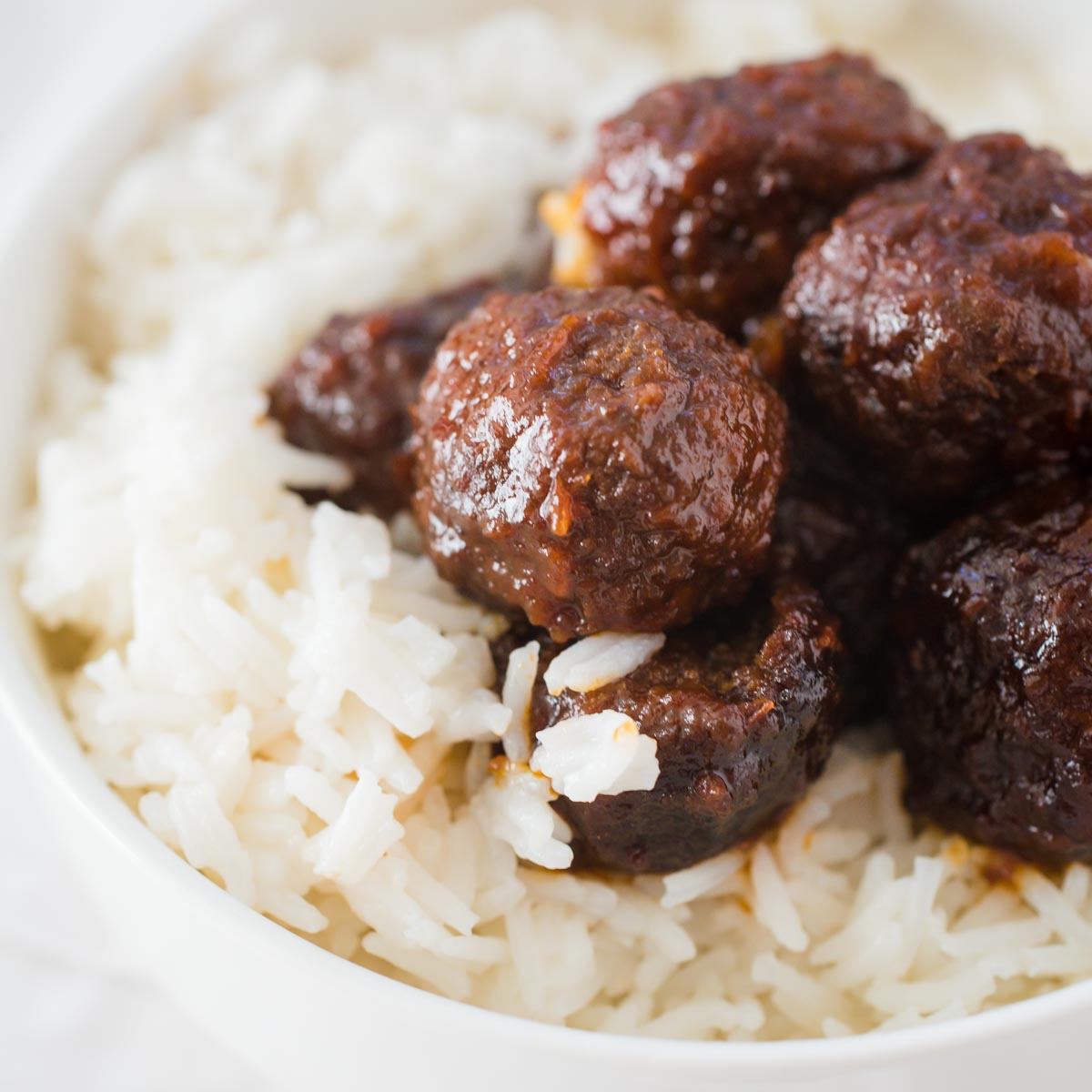 meatballs and rice in slow cooker