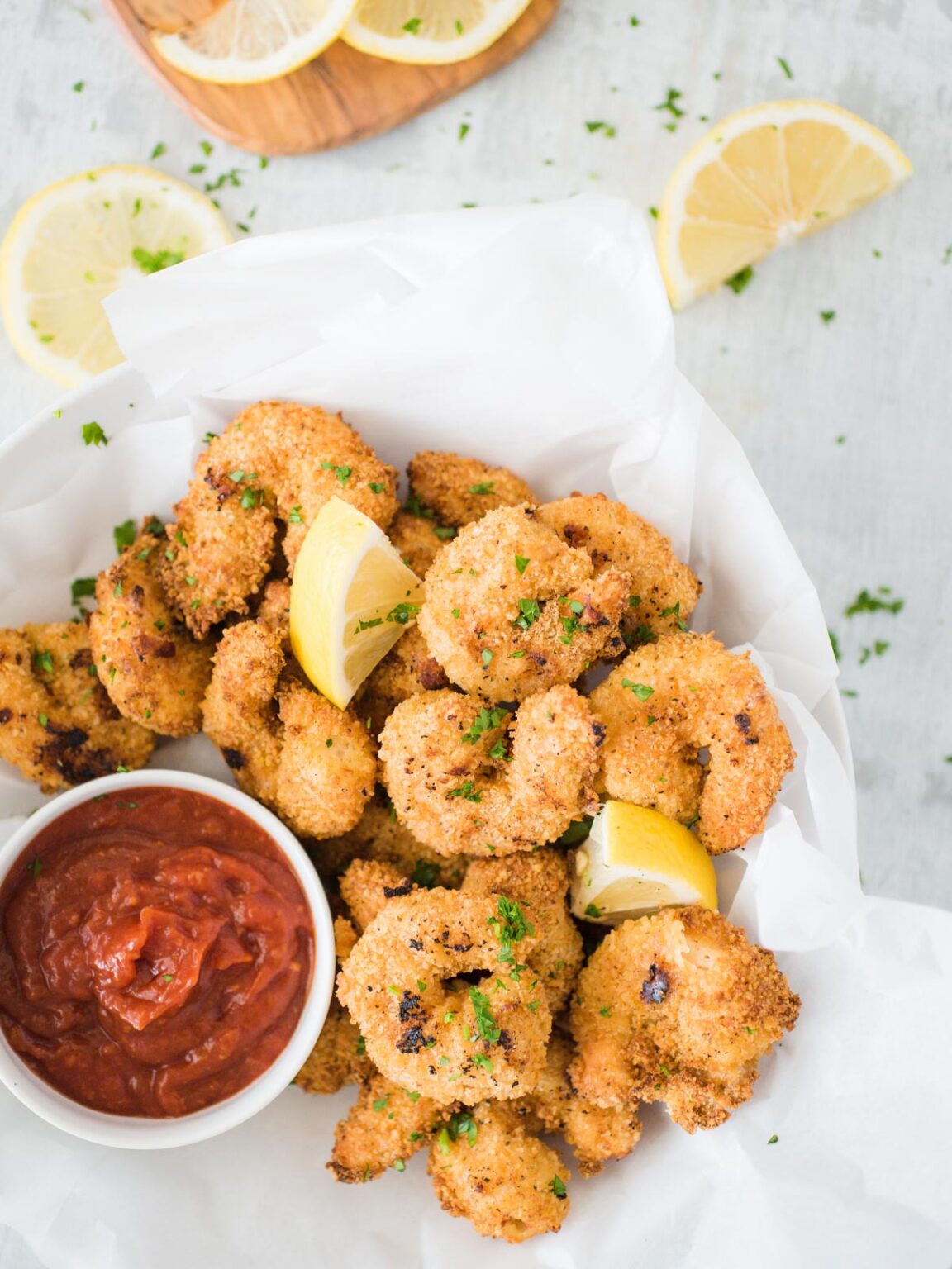 Fried Popcorn Shrimp in Air Fryer Sweetly Splendid