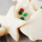 christmas sugar cut out cookies stacked