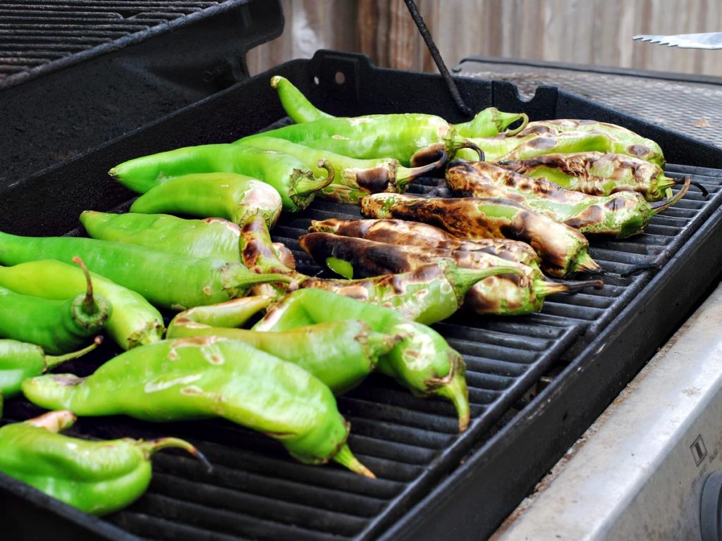 Roasting Green Chiles at Home