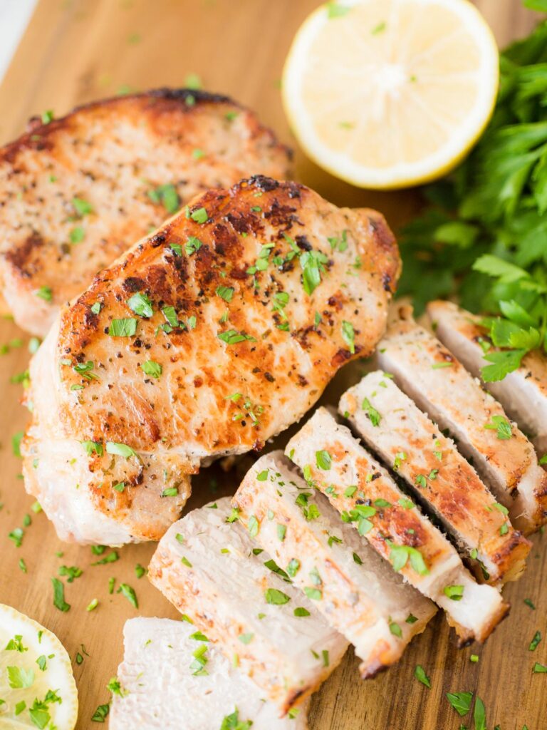 sliced baked ranch pork chops