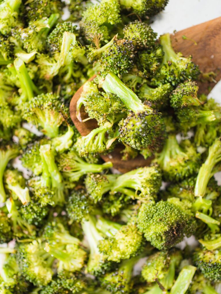 broccoli on a sheet pan