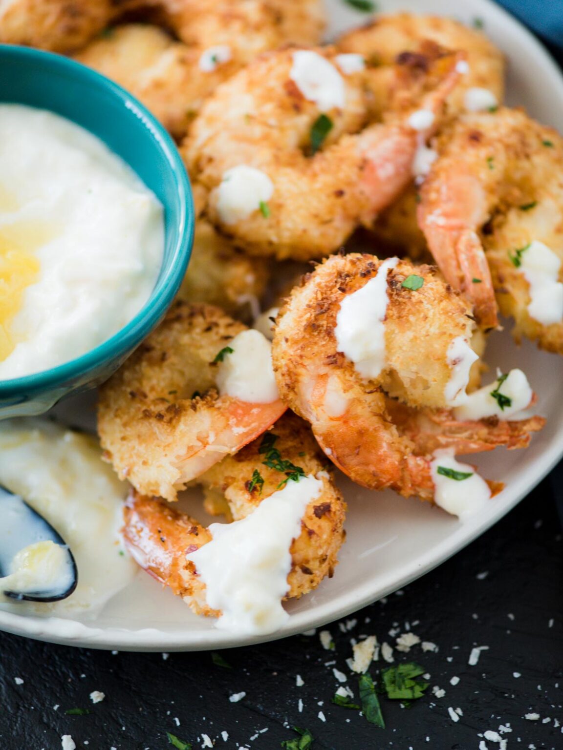 Air Fryer Coconut Shrimp with Creamy Pineapple Dipping Sauce - Sweetly ...