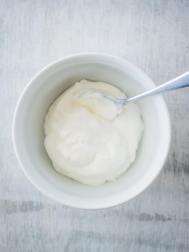 yogurt in a bowl
