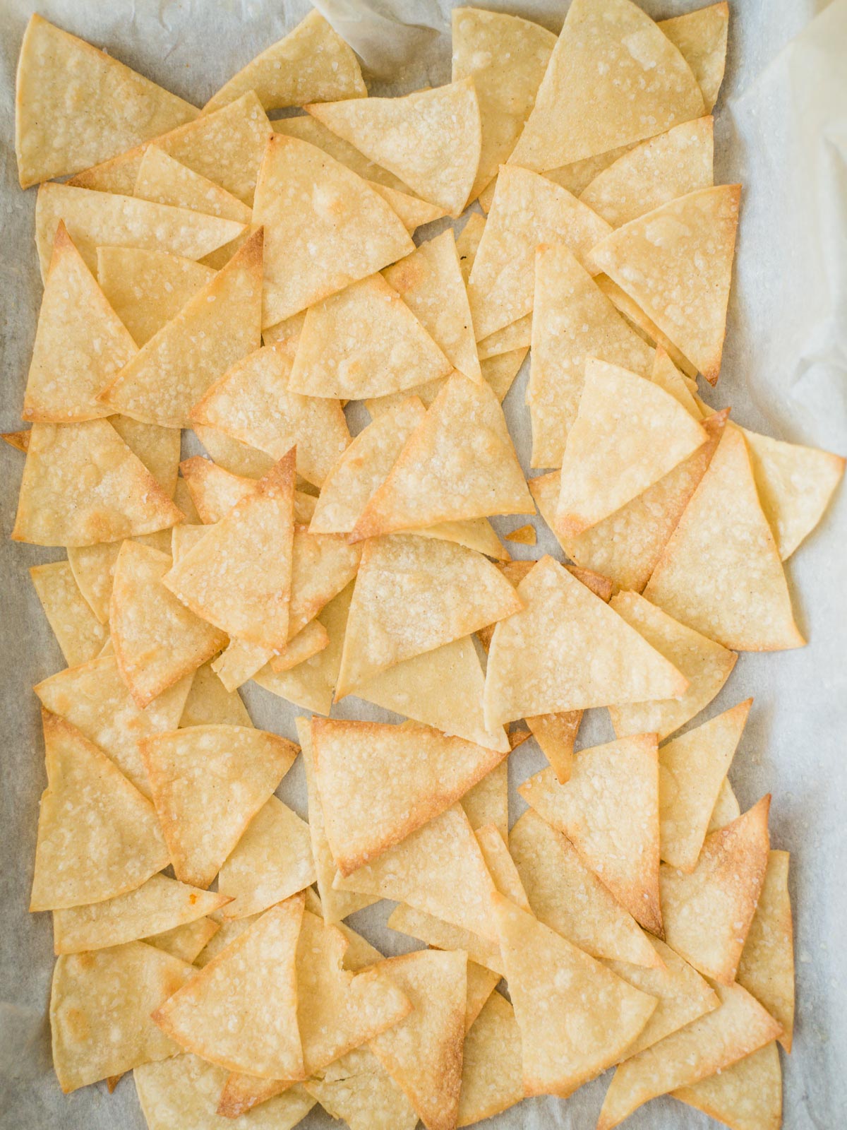 chips on baking sheet