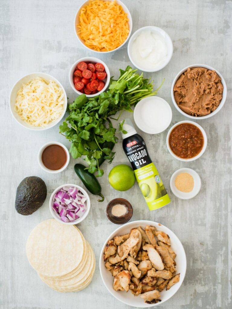 ingredients for simple sheet pan chicken nachos