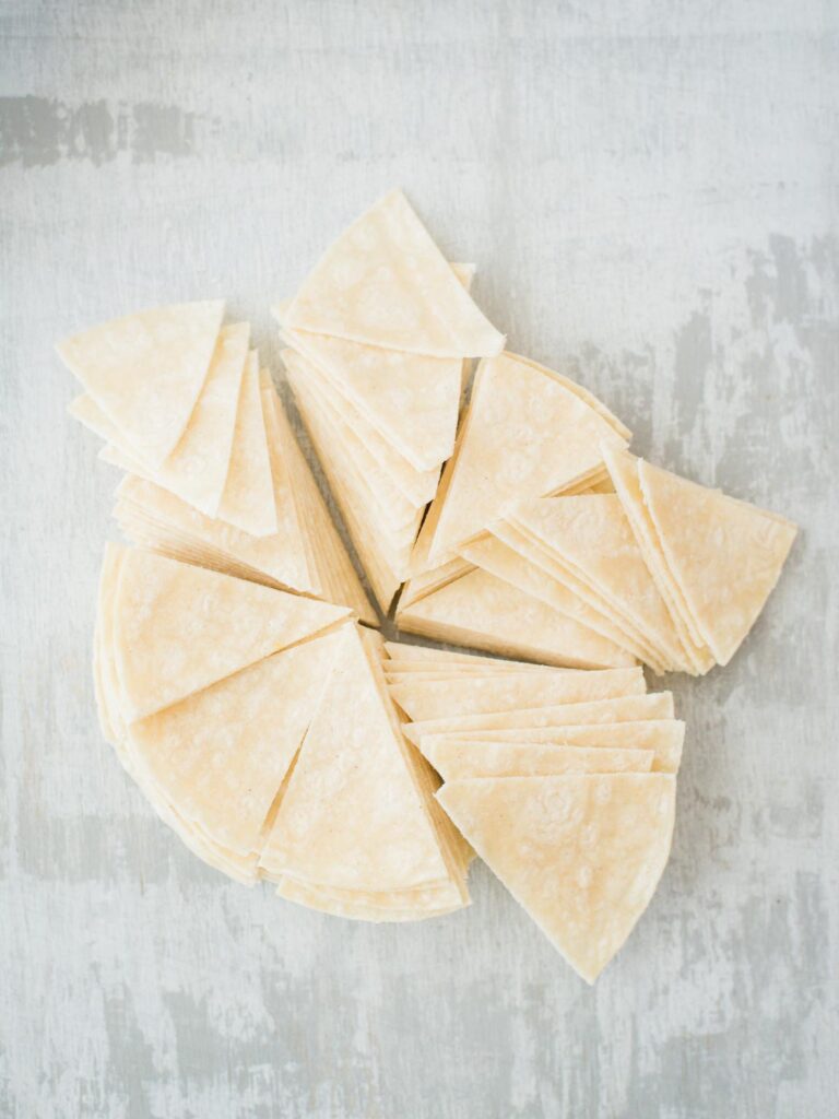 cut up tortillas