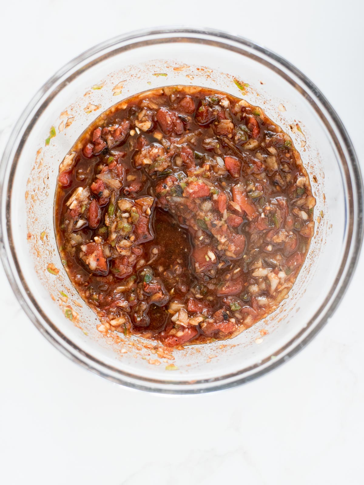 sauce mixed in a mixing bowl