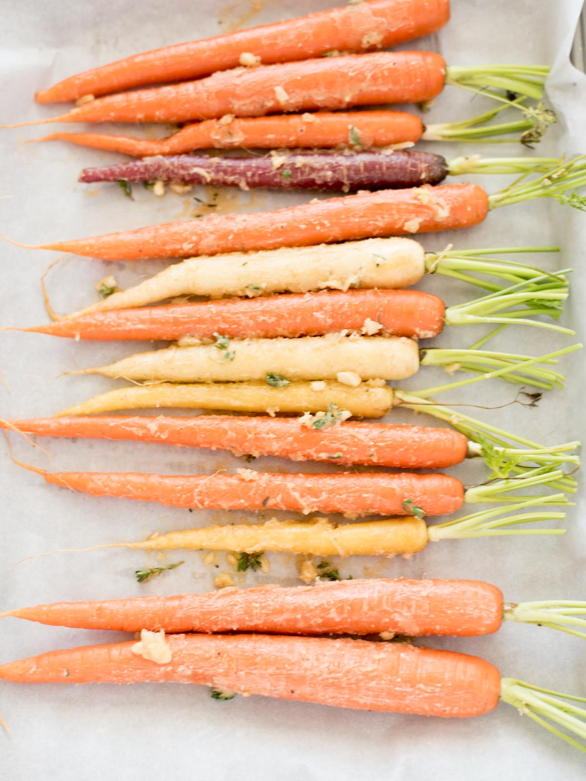 carrots coated in seasoning and butter