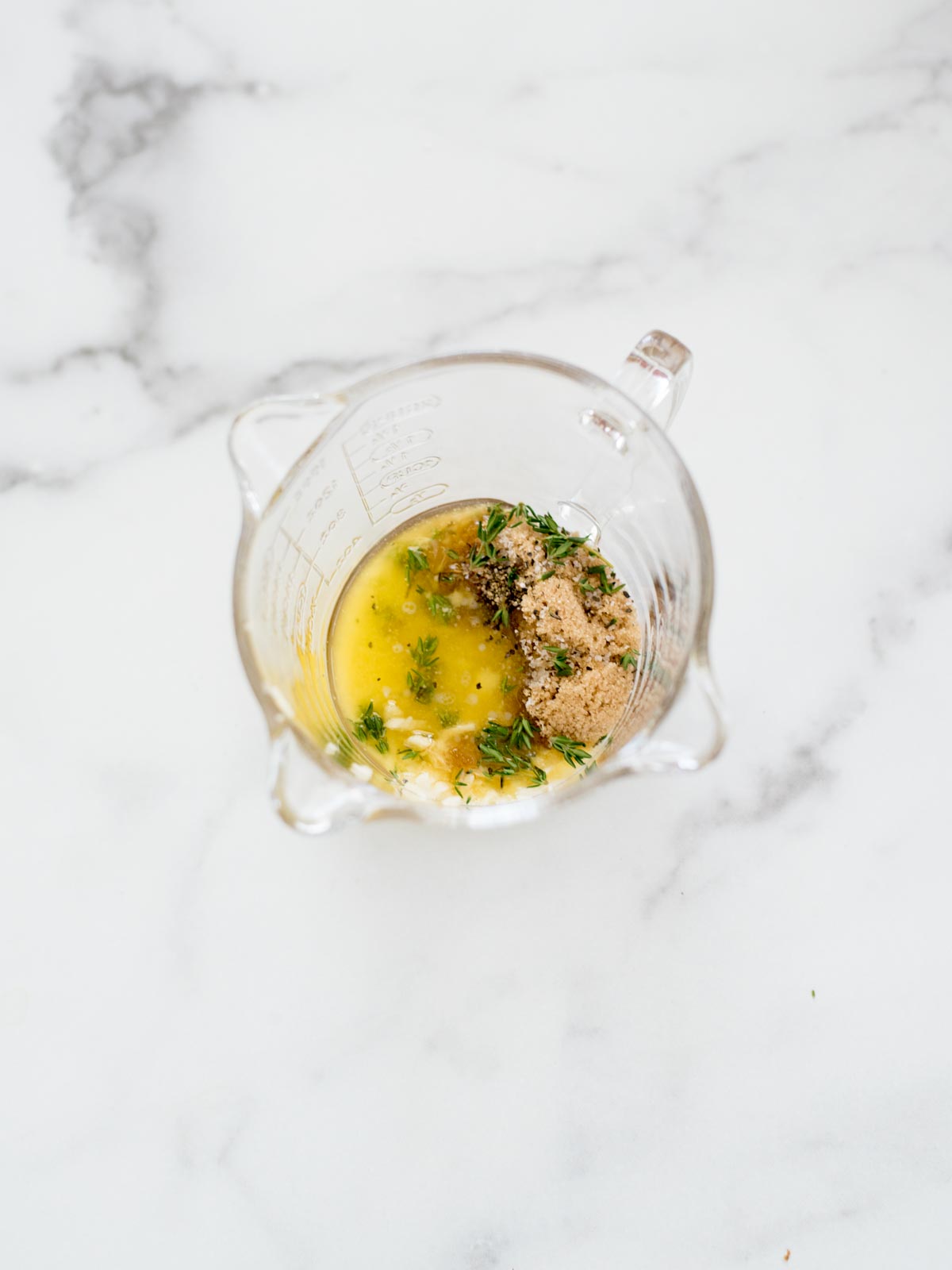 butter added to glass