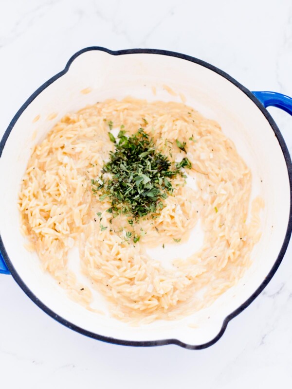 Easy One-Pot Parmesan Orzo | Sweetly Splendid