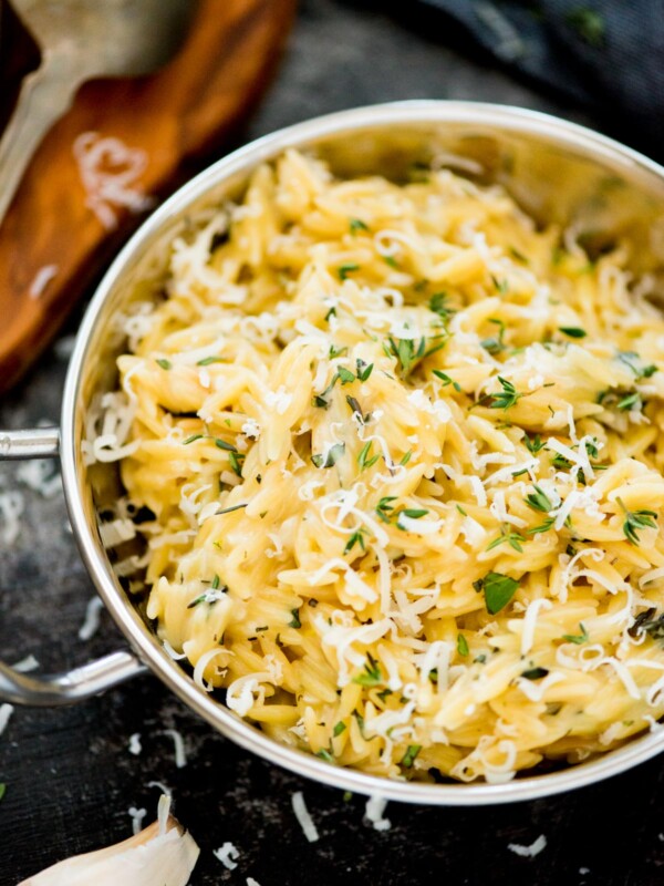 Easy One-Pot Parmesan Orzo | Sweetly Splendid