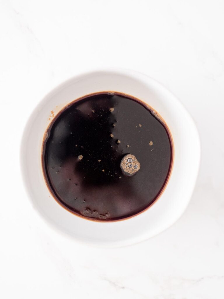 soy sauce and brown sugar in a bowl
