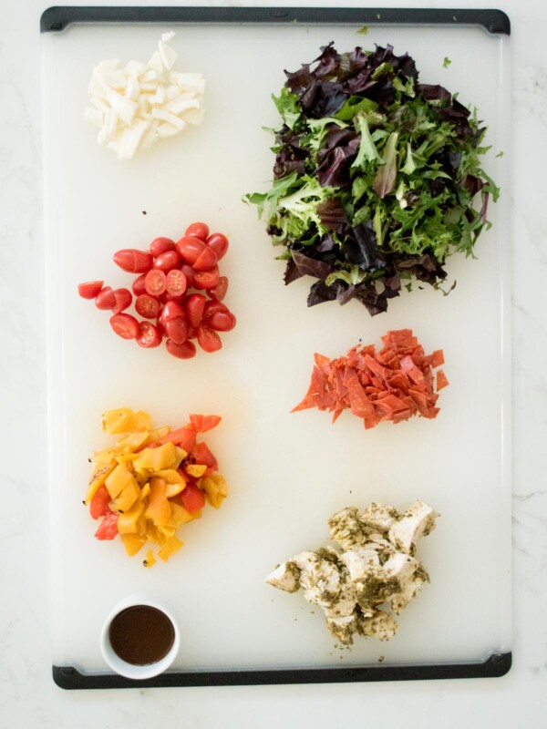 Pesto Chicken Mason Jar Salad Sweetly Splendid