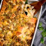 cooked biscuit breakfast casserole