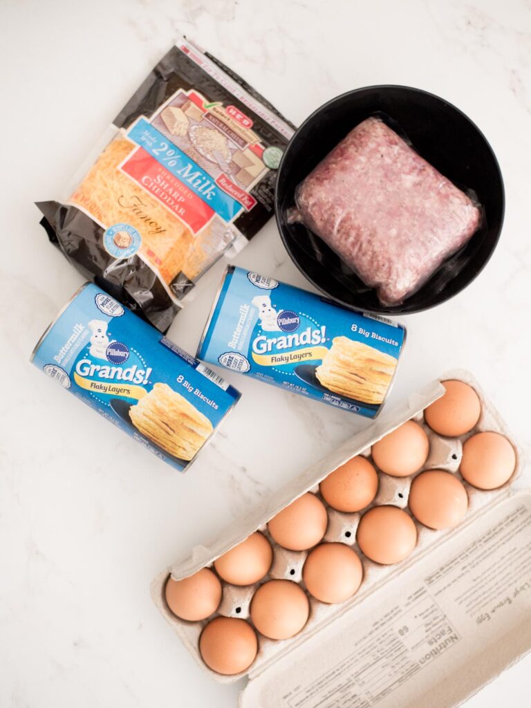 ingredients for biscuit breakfast casserole