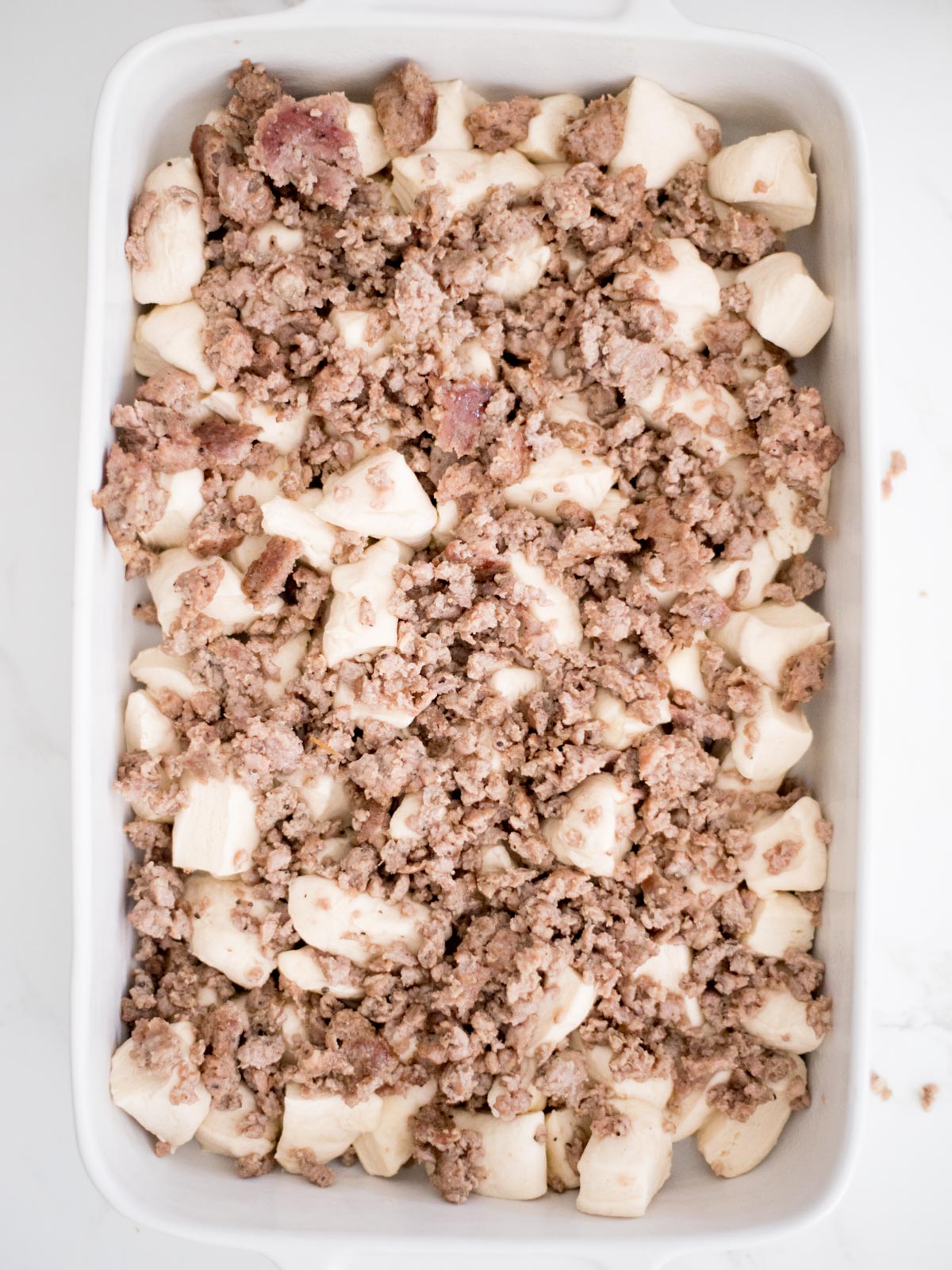 4-Ingredient Breakfast Casserole with Biscuits - Sweetly Splendid