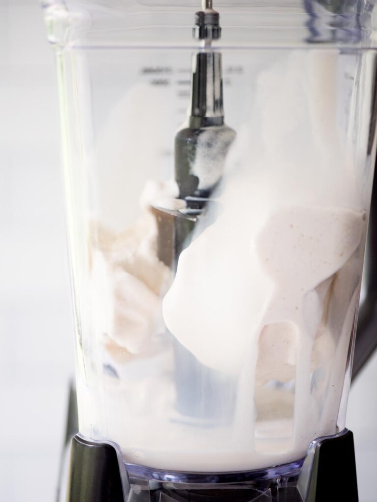 milk and ice cream in a blender