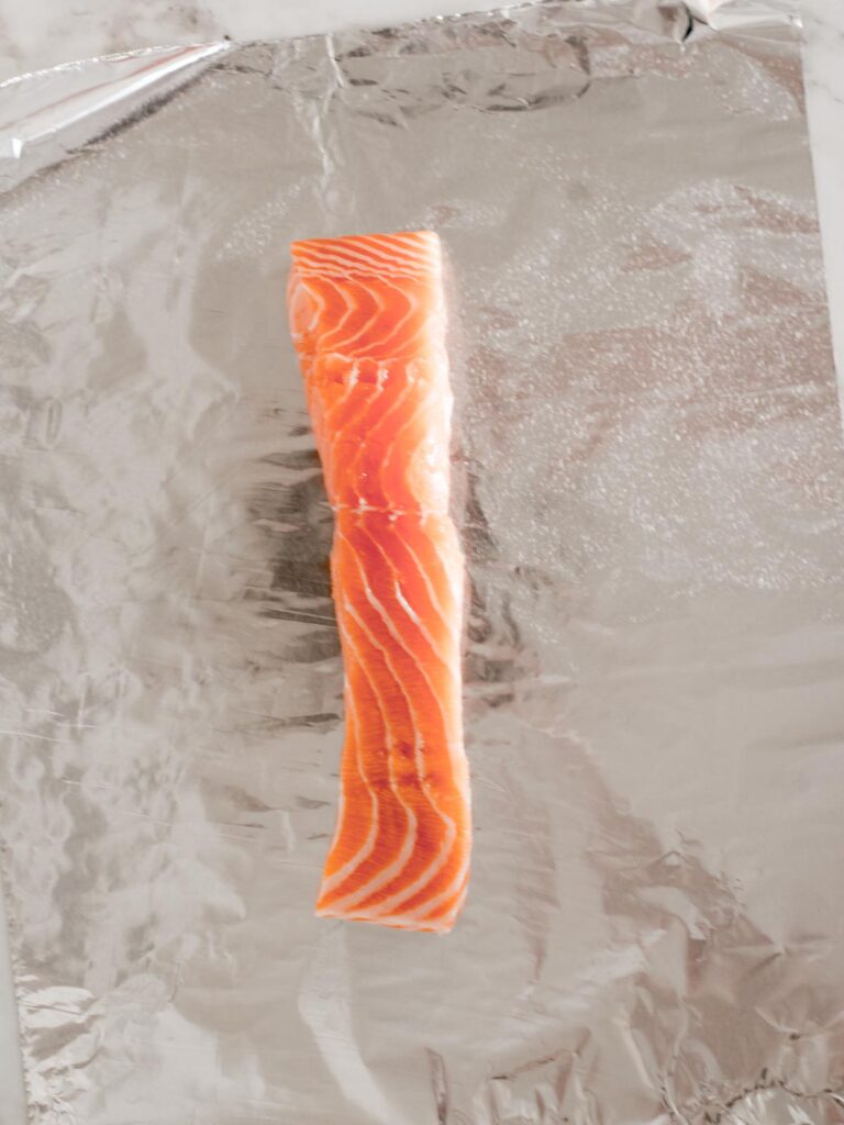 salmon on foil