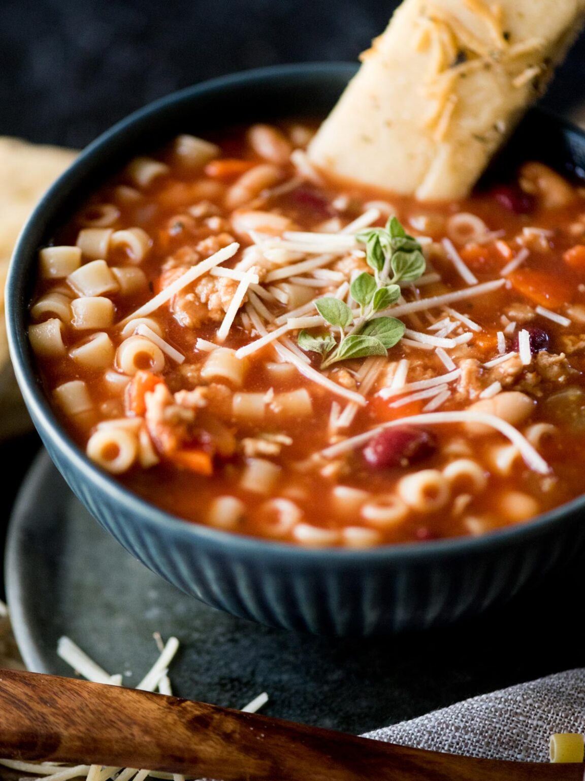 Pasta Fagioli with Sausage - Sweetly Splendid