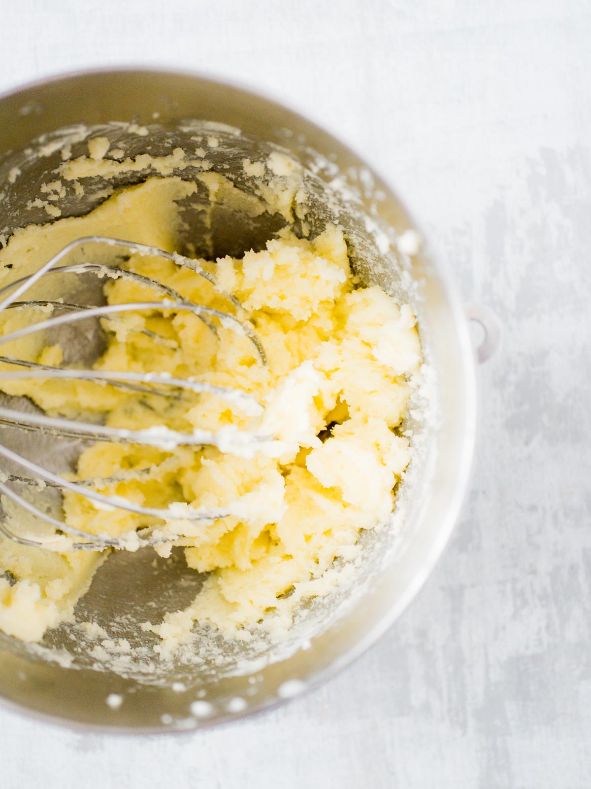 butter and sugar creamed together for sugar cookies