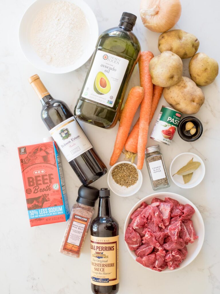 ingredients for old fashioned beef stew