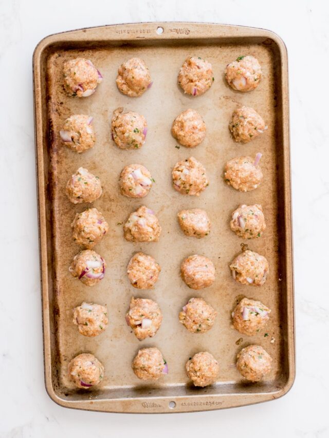 Ground Turkey Meatballs (Baked in Oven) Sweetly Splendid