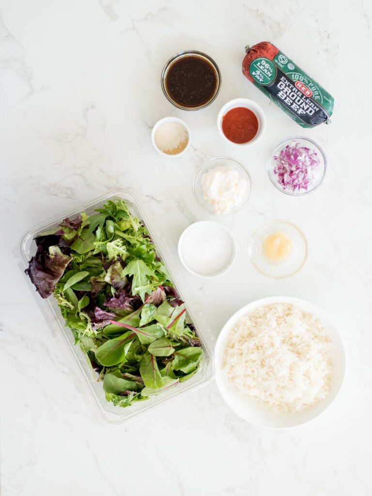 ingredients to make korean beef bowl