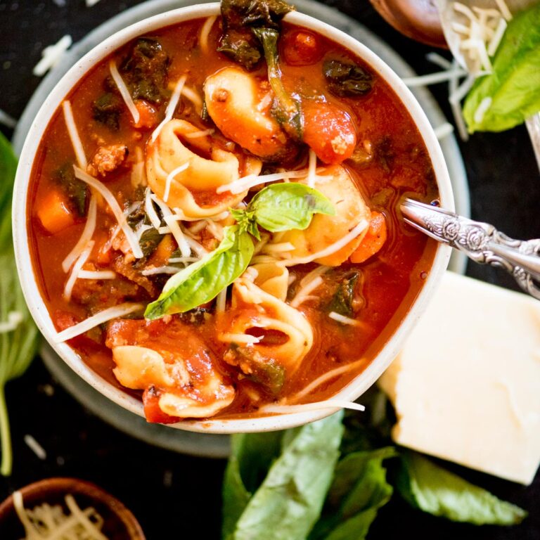 Tomato Florentine Soup Recipe with Tortellini Sweetly Splendid